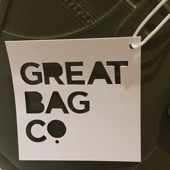 Great Bag Co. Designer Robert Verdi Rubber Tote Bag Purse Army Green - Picture 6 of 15